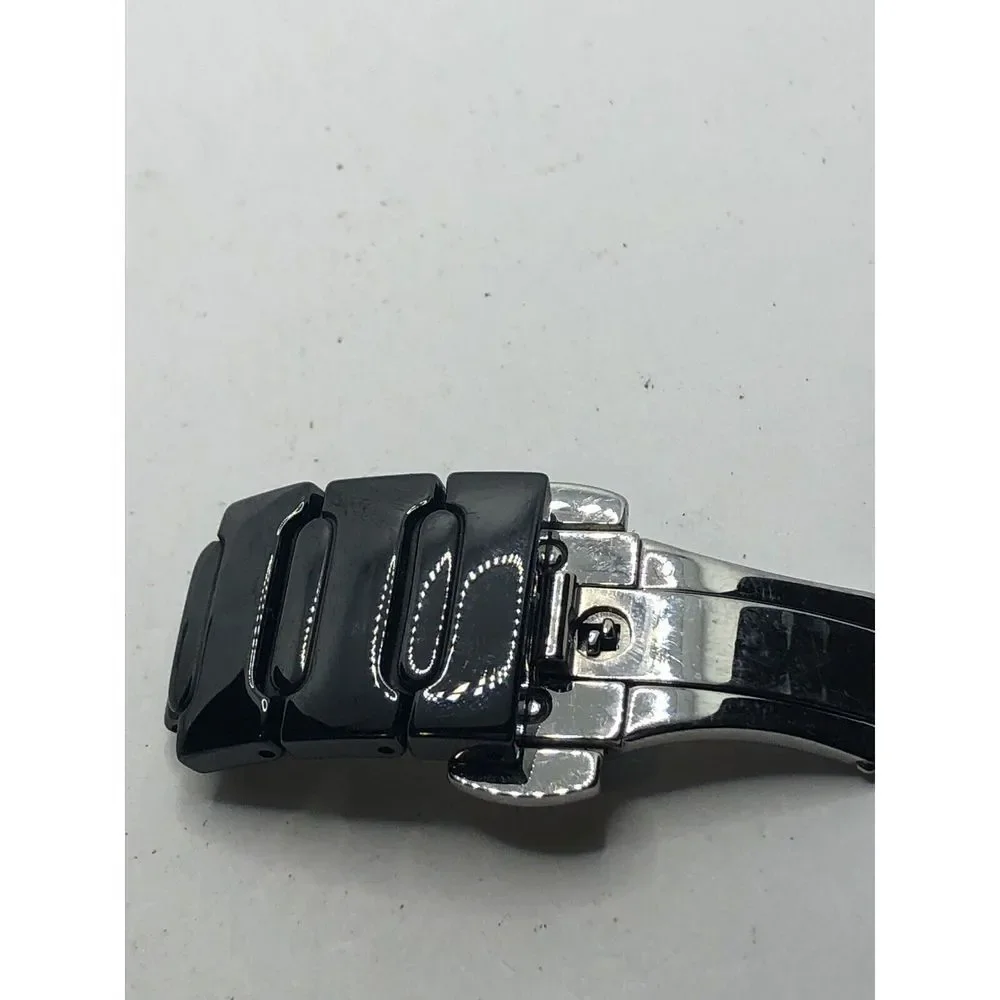 Michael Kors Watch Parts Black Ceramic Partial Band 18mm Links Clasp Only PJ172